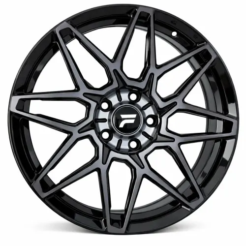 Jantă aliaj R18 negru față șlefuită FLOWTEC Flux — 5×114.3
