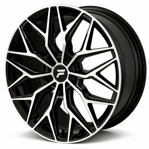 Jantă aliaj R18 negru față șlefuită FLOWTEC Eclipse — 5×112