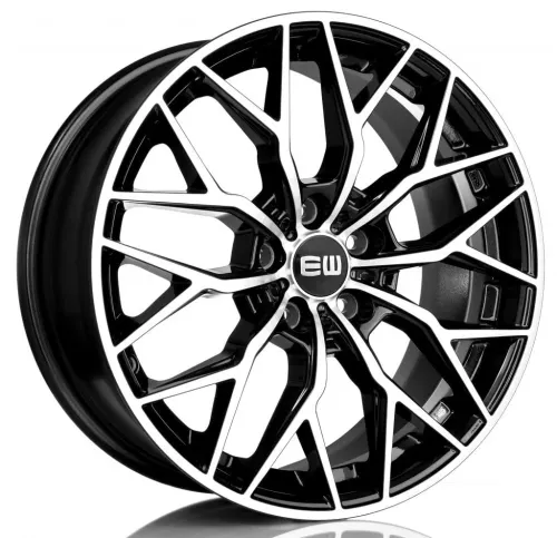 Jantă aliaj R17 negru față șlefuită Elite Wheels Viper X — 5×114.3, ET45