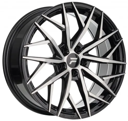 Jantă aliaj R18 negru față șlefuită FLOWTEC Venti — 5×112, ET45