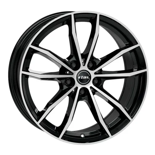Jantă aliaj R19 negru față șlefuită RIAL X12 — 5×112