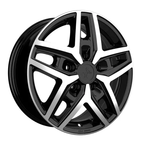 Jantă aliaj R16 negru față șlefuită Keskin Tuning Kt C1-5L — 5×160