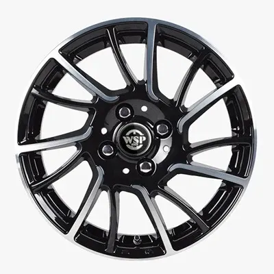 Jantă aliaj R15 negru față șlefuită WSP Design Italy WD009 Moon — 4×108, ET37