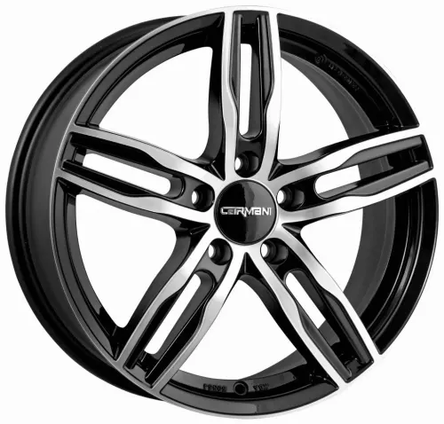 Jantă aliaj R16 negru față șlefuită Carmani 14 Paul — 5×108