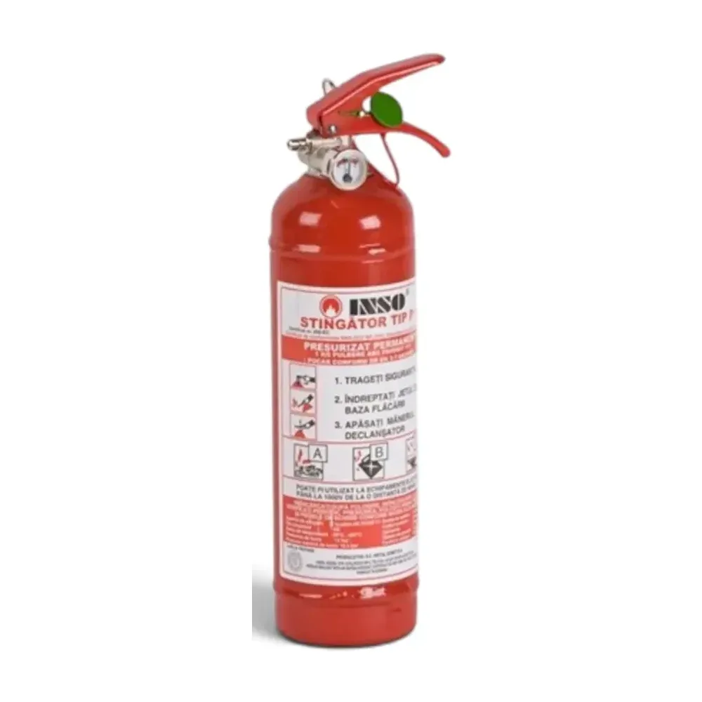 Stingător Auto cu Pulbere P1, 1 kg, cu Manometru