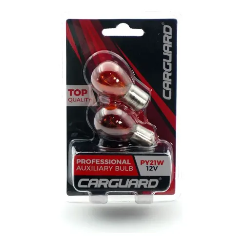 Set de 2 becuri auto PY21W - portocalii Carguard