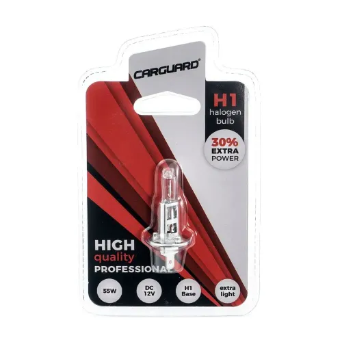 Bec halogen H1, 55W, +30% intensitate Carguard
