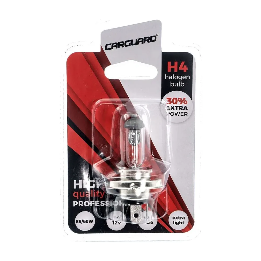 Bec halogen H4, 55W, +30% intensitate Carguard