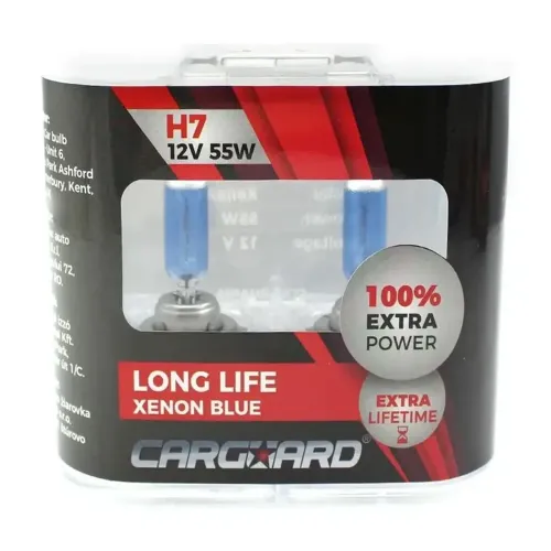 Set de 2 becuri Halogen H7 +100% intensitate - Long Life Carguard