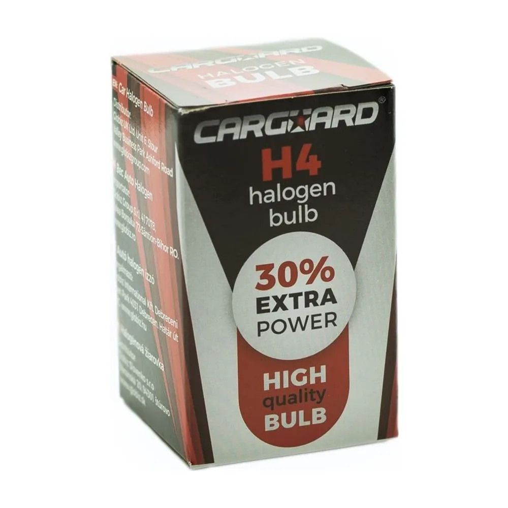Bec halogen H4 55/60W, +30% intensitate Carguard