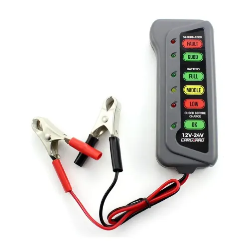 Tester pentru baterie și alternator / 12V – 24V / cu indicatori LED Carguard