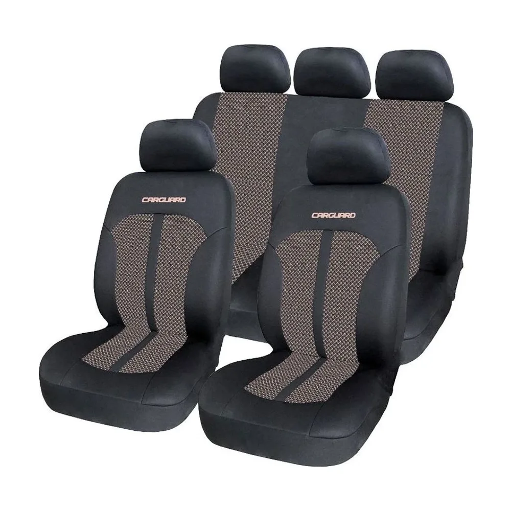 Huse universale premium pentru scaune auto bej+negru Carguard
