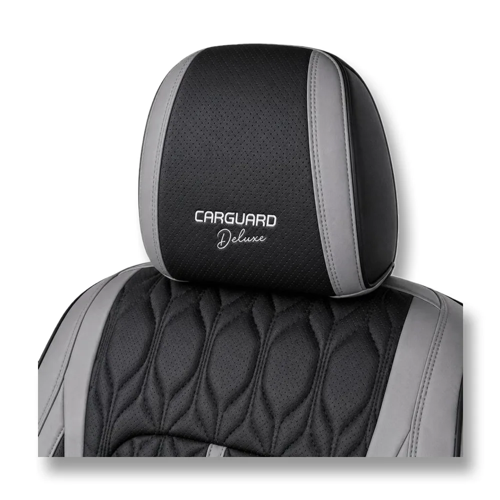 Detaliu — eticheta Carguard și textura materialului