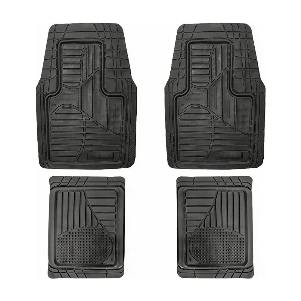 Covorașe auto universale ajustabile groase și aderente – 72×47 cm / 71×43,5 cm PVC – negru Carguard