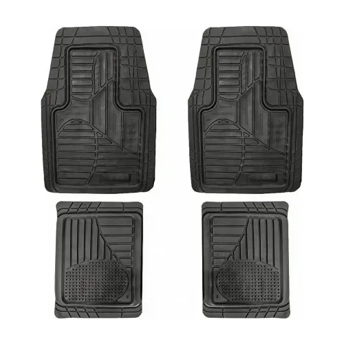 Covorașe auto universale ajustabile groase și aderente – 72×47 cm / 71×43,5 cm PVC – negru Carguard