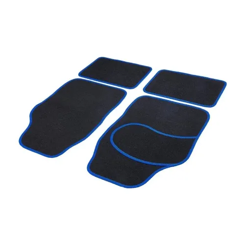 Set covorașe auto textile universale 64×44 cm | 44×29 cm - negru - albastru Carguard