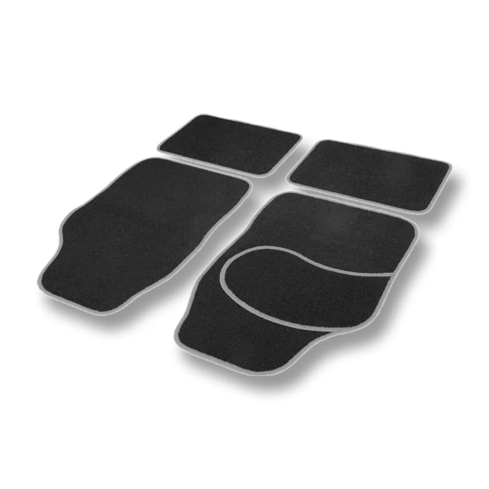 Set covorașe auto textile universale 64×44 cm | 44×29 cm - negru - gri Carguard