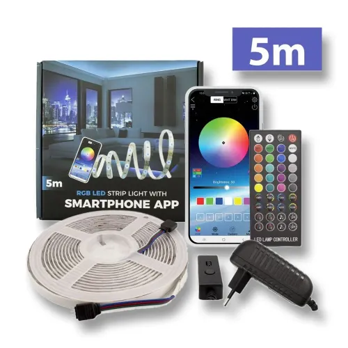 Set bandă LED RGB - Smart - 5m, IP65 - SunShine