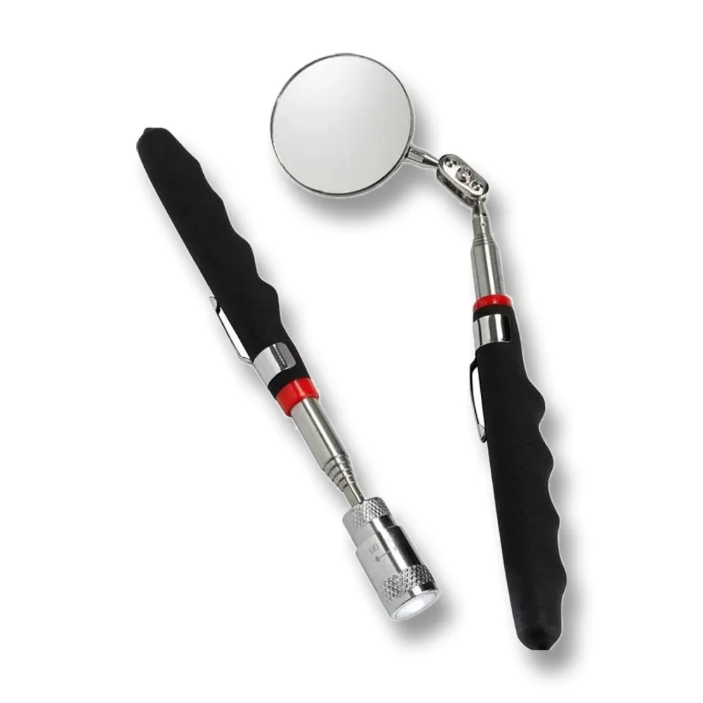 Set scule pt inspecție, Tijă telescopică cu magnet și LED + Tijă cu oglindă Carguard