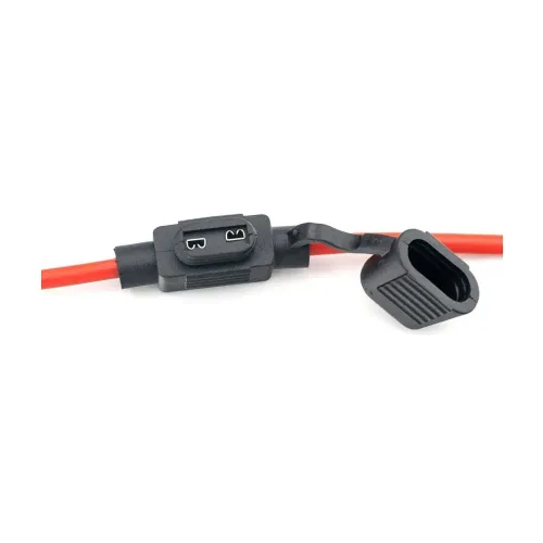 Set suport siguranță auto tip Mini (11×8.6mm) etanșe - 5 buc – cablu 22 cm cupru 1 mm² – max 15A Globiz