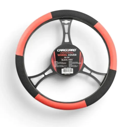 Husă Volan Carguard Ø38 cm, Negru-Roșu