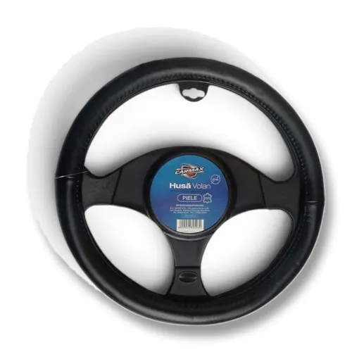 Husă volan din piele negru - Carmax