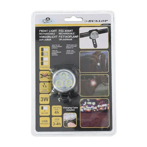 Far 3W 3.7V reincarcabil cu LED - Dunlop