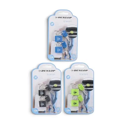 Set lacat travel cu 2 chei 22x35x12mm Dunlop