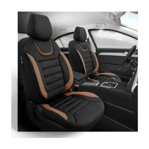 Set huse scaun Premium Iconic Alcantara Negru-Brun Otom