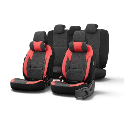 Huse Scaun Voyager Negru/Rosu Otom