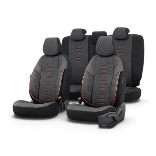 Huse Scaun Throne Negru/Rosu Otom