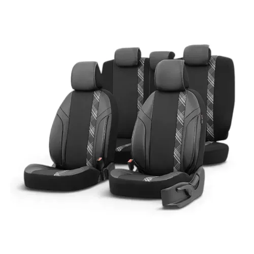 Huse Scaun Horizon Negru/Gri Otom