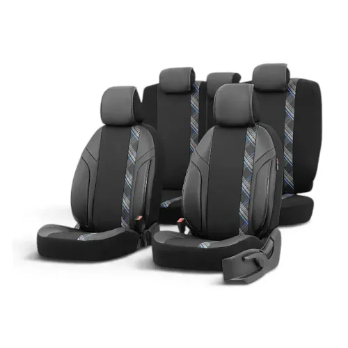 Huse Scaun Horizon Negru/Albastru Otom