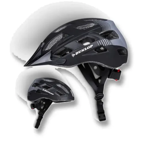 Casca Bicicleta M 55-58cm Dunlop cu LED Negru