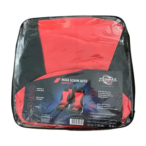 Set Huse Scaun Negru-Rosu AD9591 Carmax