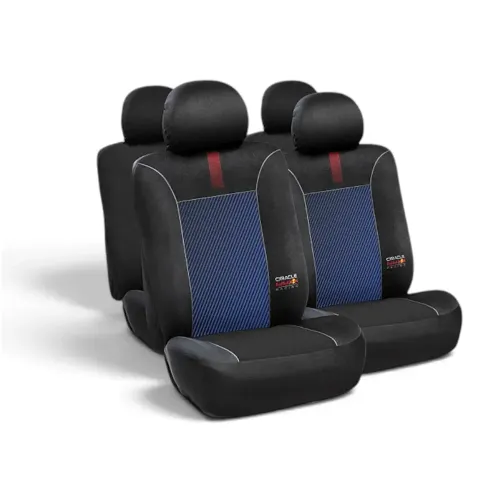 Set Huse Scaune Red Bull Racing 10 Piese Negru/Roșu 006