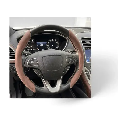 Husa Volan Auto Carmax 2buc Alcantara Maro Inchis