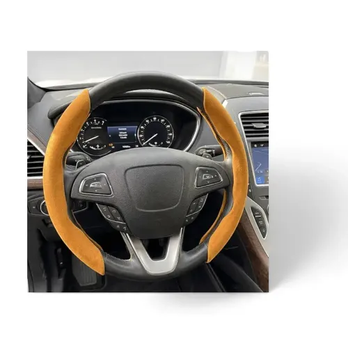 Husa Volan Auto Carmax 2buc Alcantara Maro