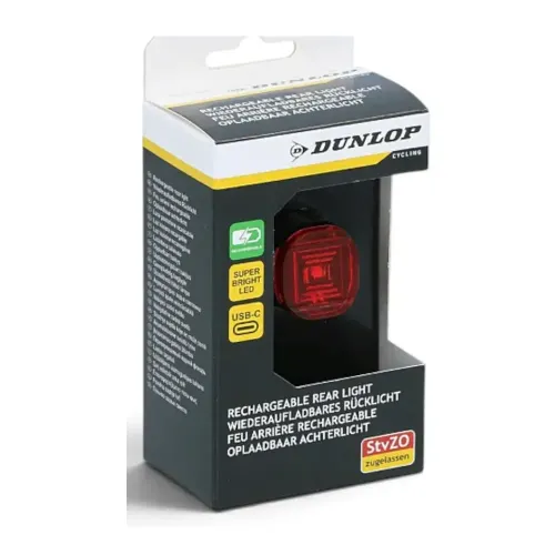Lampa Spate LED-Rosu Dunlop cu Acumulator