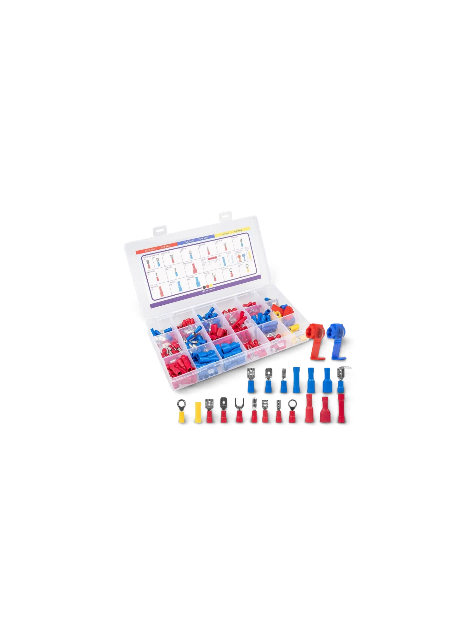Set papuci electrici izolatii mix 220 bucati, fast, furca, circulari, conectori, 650.00 Alca