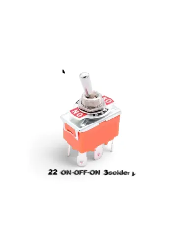 Intrerupator ON/OFF/ON E-TEN 1122, 3 faze, metal, 15A, 250V