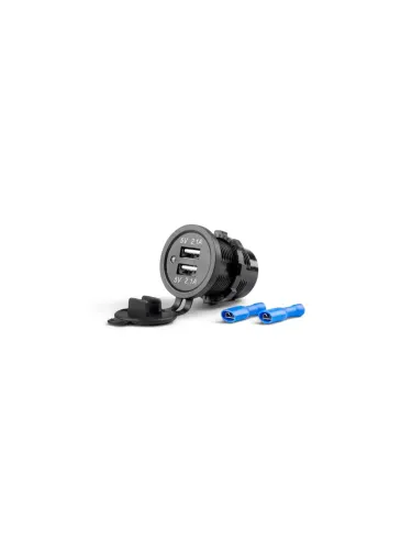 Priza cu 2 USB cu LED rosu 12-24A, 4.2A, incastrabila, Mod04 02854 Amio