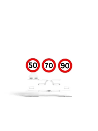 Autocolant reflectorizant limita viteza fi18cm, 70km/h Reflective sheet
