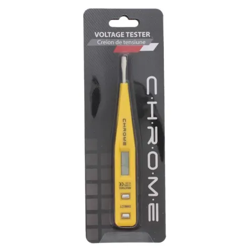 Creion tensiune tester voltaj 12-220V, curent alternativ Chrome