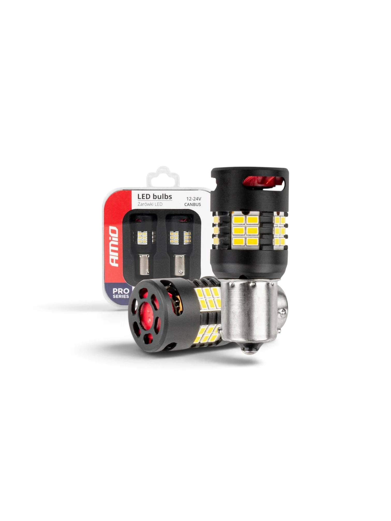 Set 2 becuri semnalizare, 24 LED-uri SMD3020, 12-24V, 1156 BA15S P21W, R10W, R5W, cu ventilator, Canbus, alb, Pro Series 0372