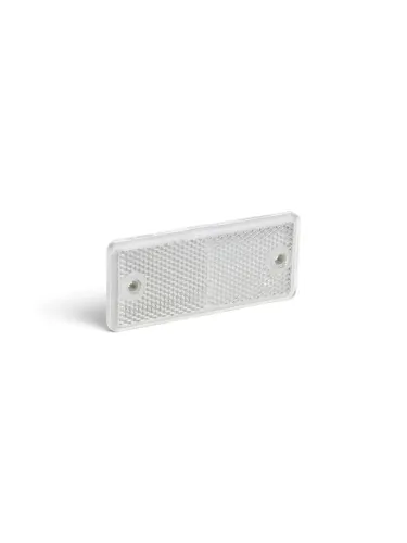 Catadioptru dreptunghiular cu gaura alb 90x40 DOB-034-B Fristom