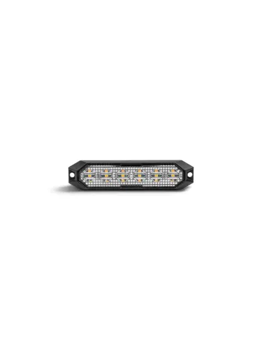 Proiector stroboscopic 6 LED-uri, 12-24V, 18W, galben, 129x30, Slim 03930 Amio