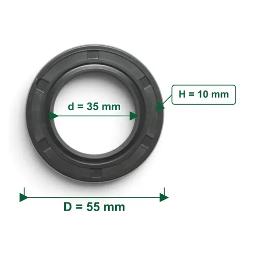 Simering TC 35x55x10 mm cu Arc de Presare pentru Tractoare și Utilaje