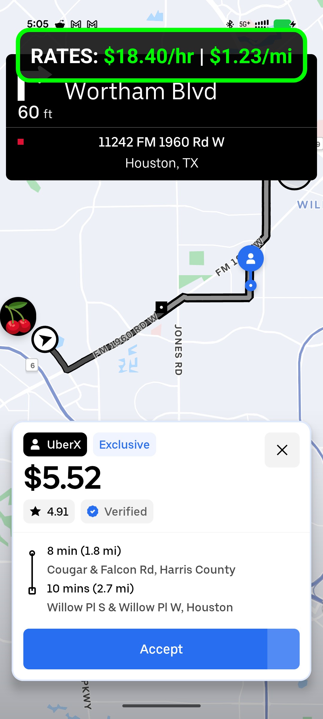 App screenshot - Green Lyft Example