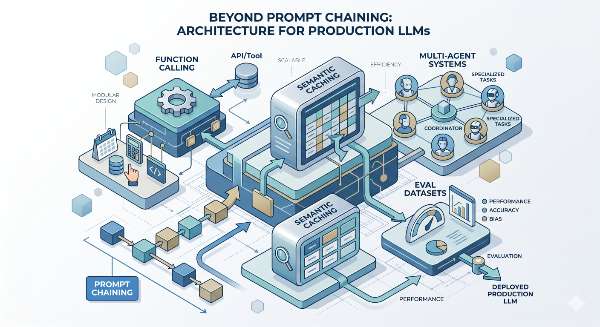 Beyond Prompt Chaining: Function Calling, Semantic Caching, Multi-Agent Systems, and Eval Datasets